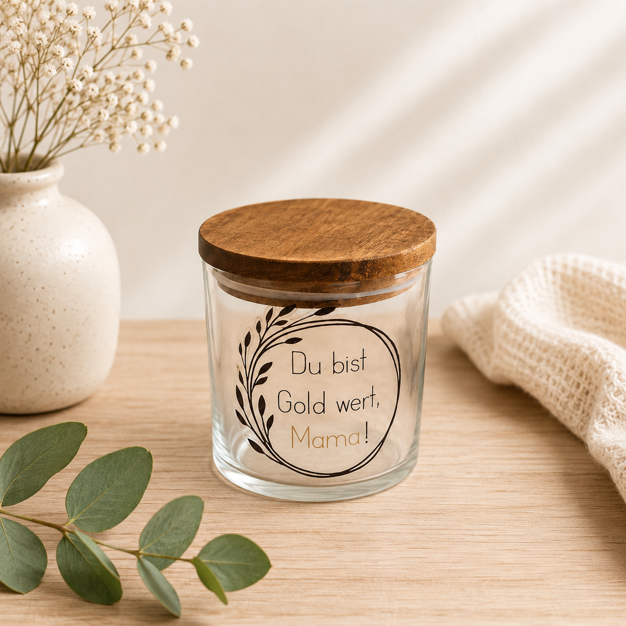 Vorratsglas „Du bist Gold wert, Mama!“