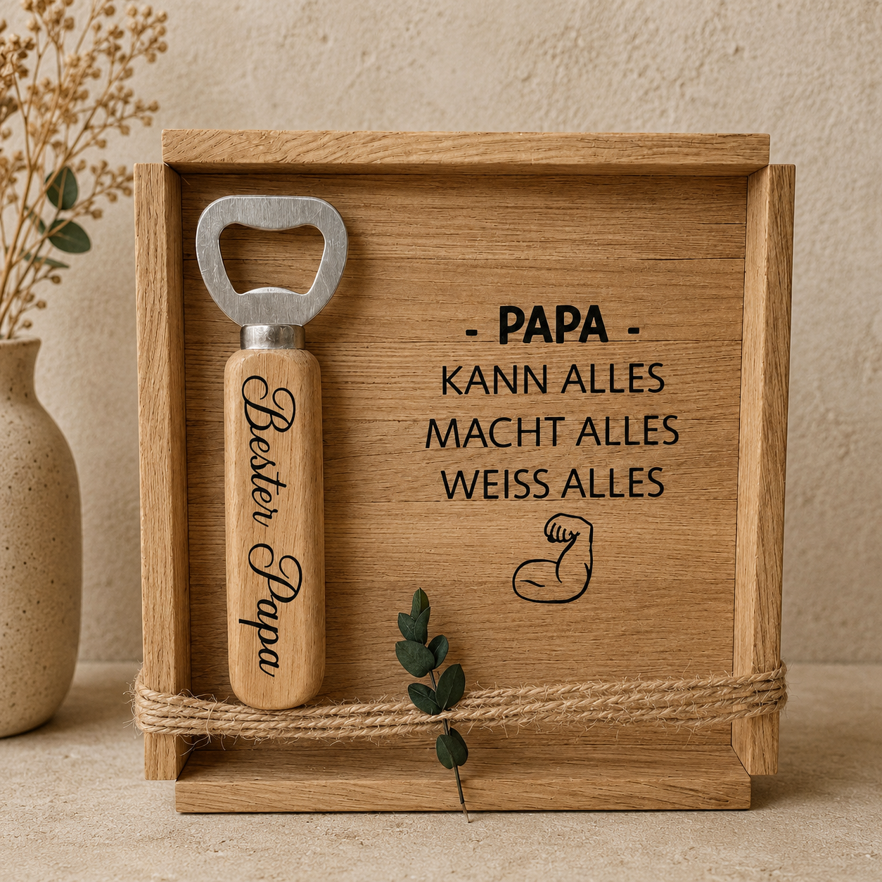 Papa-Geschenk mit Flaschenöffner