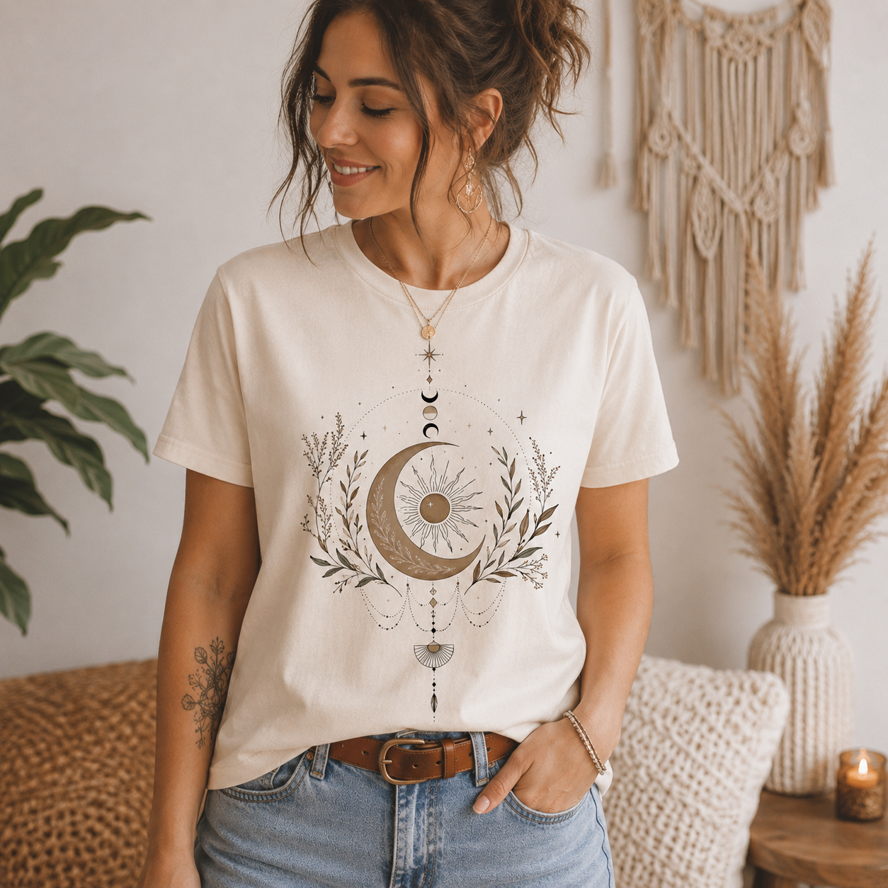 Mondzauber Shirt – Boho Spirit, Mondphasen & spirituelle Energie