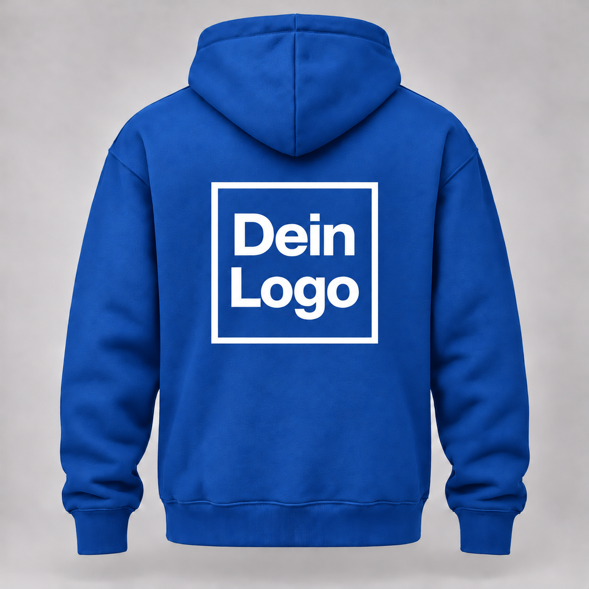 Personalisierter Hoodie – Blau – Rückseite