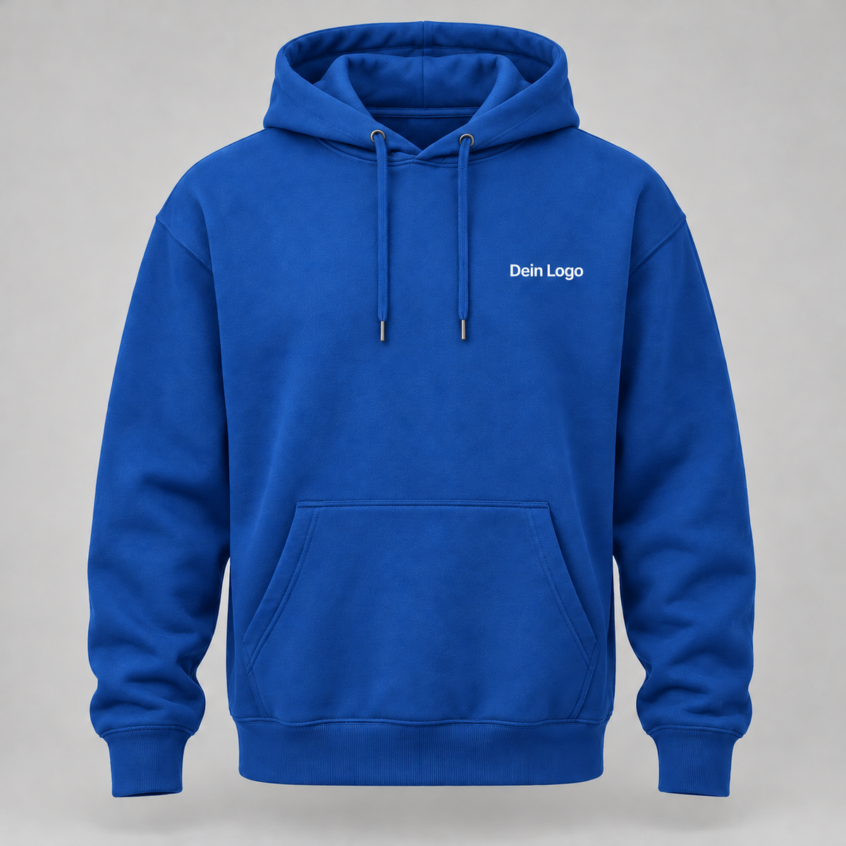 Personalisierter Hoodie – Blau – Vorderseite