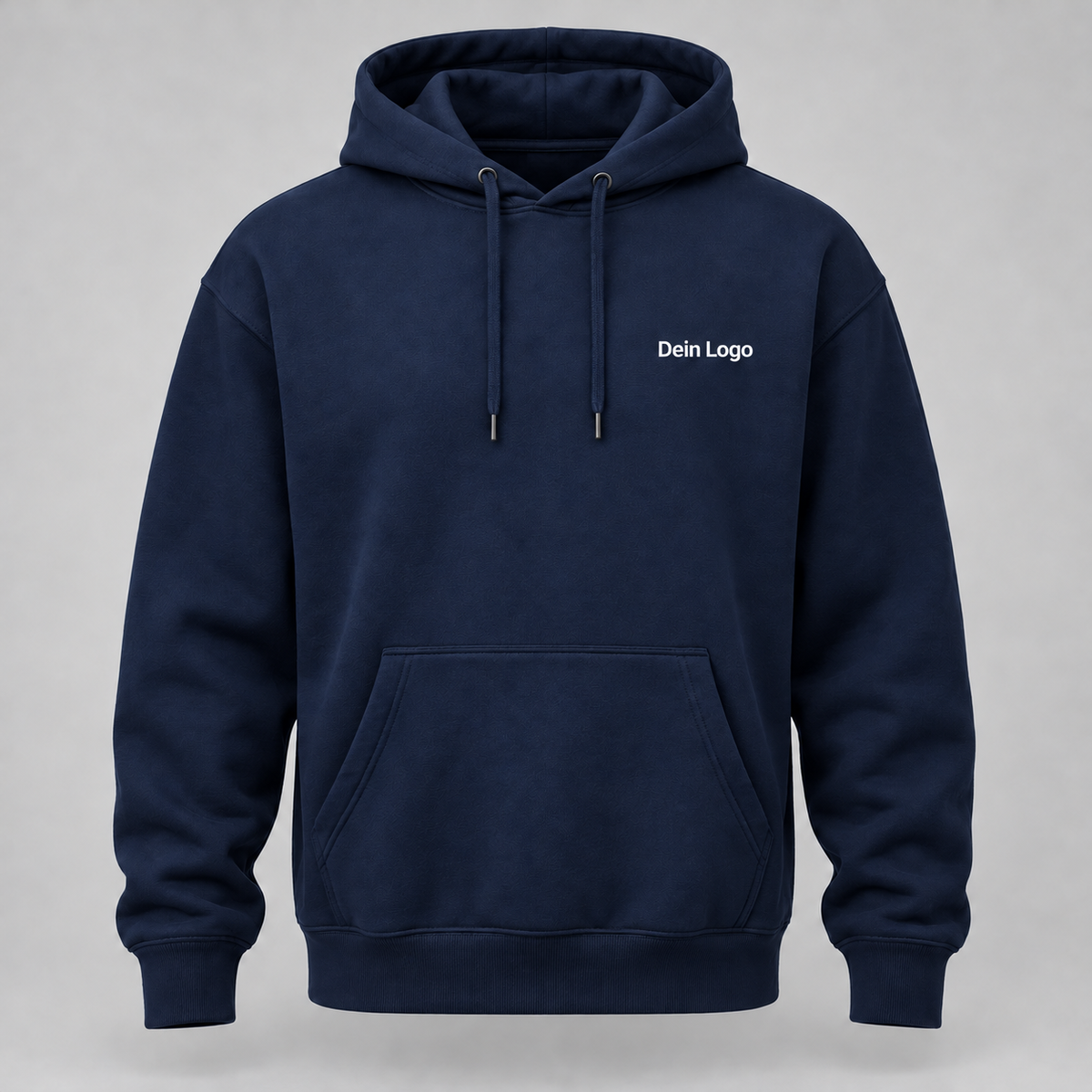 Personalisierter Hoodie – Marineblau – Vorderseite