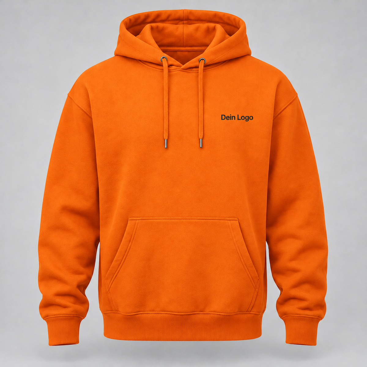 Personalisierter Hoodie – Orange – Vorderseite