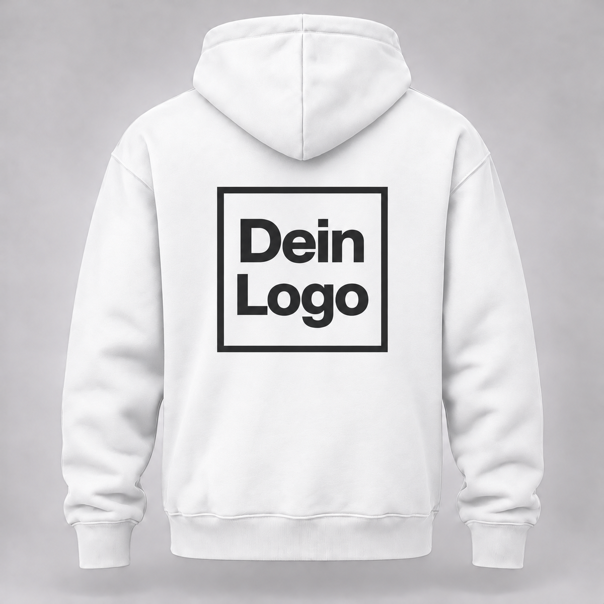 Personalisierter Hoodie – Weiß – Rückseite