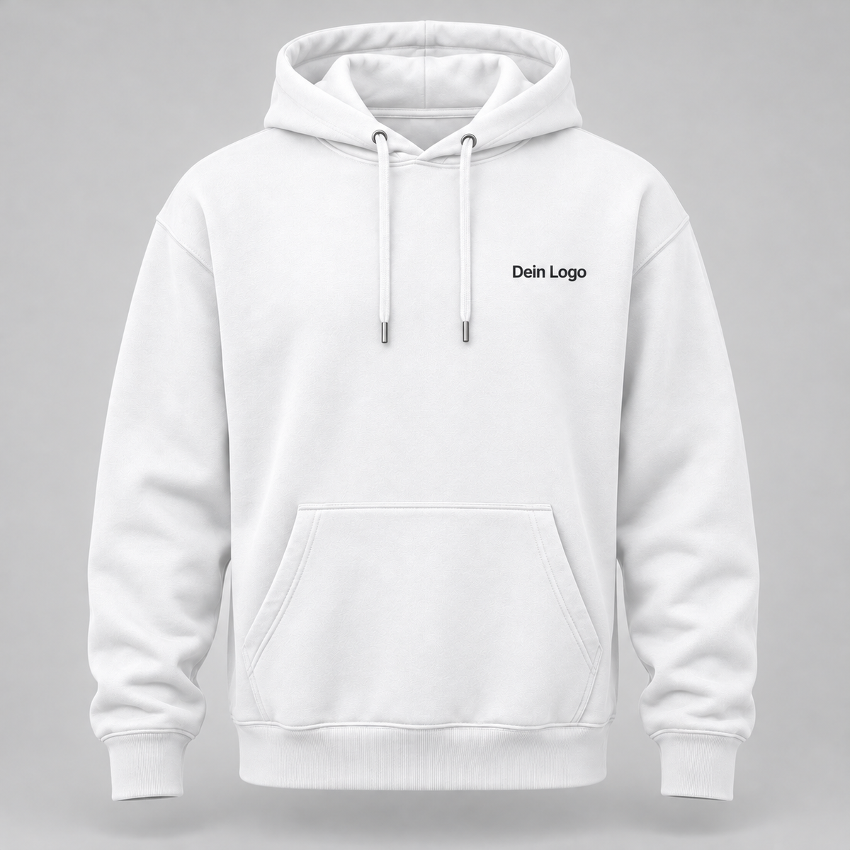 Personalisierter Hoodie – Weiß – Vorderseite